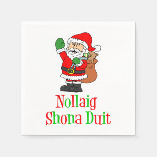 Nollaig Shona Duit Irish Christmas Santa Napkins