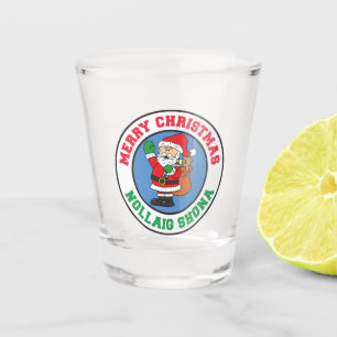 Nollaig Shona Irish Christmas Santa Shot Glass