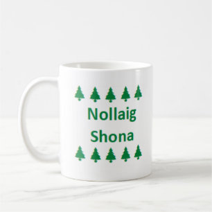 nollaig shona trees coffee mug