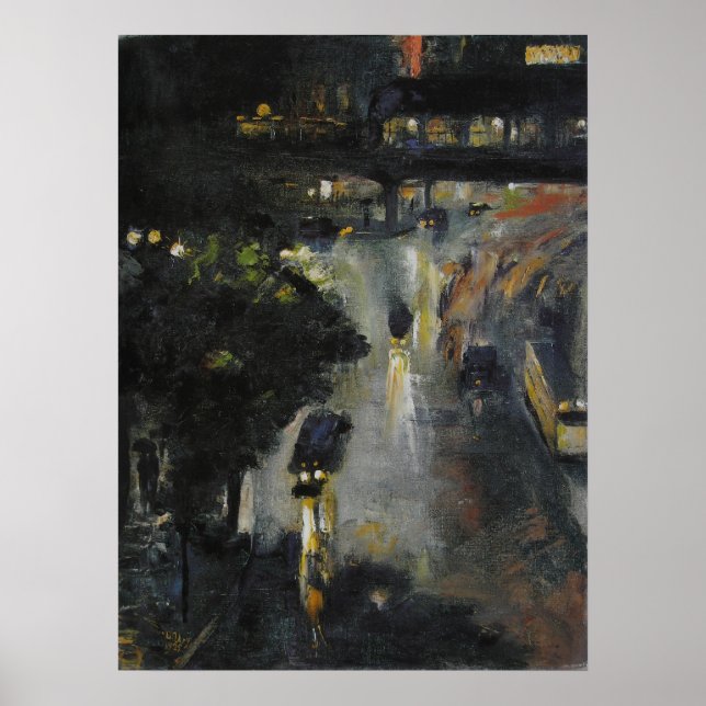 Nollendorfplatz bei Nacht Poster (Front)