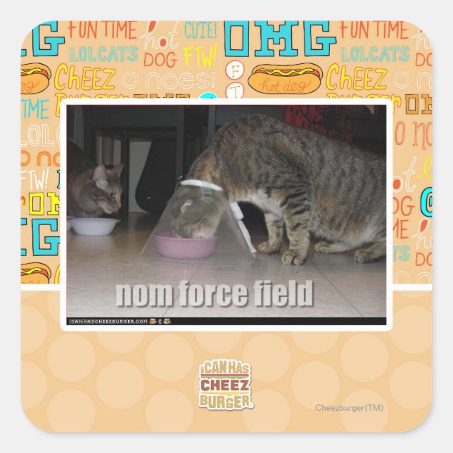 nom force field square sticker (Front)