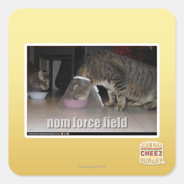 nom force field square sticker (Front)