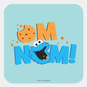 Nom Nom Cookie Square Sticker
