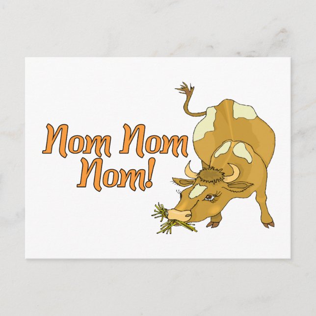 Nom Nom Cow Postcard (Front)