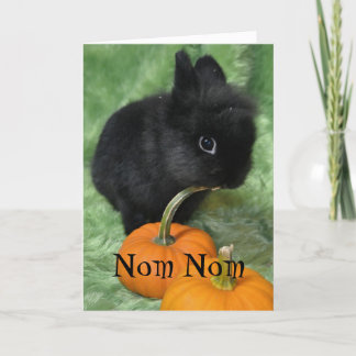 Nom Nom Halloween Bunny Card
