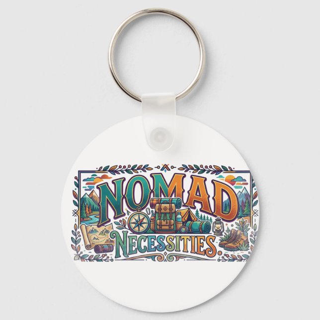 Nomad Necessities T-Shirt Key Ring (Front)
