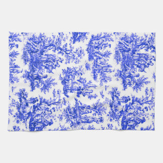 NOMADESAUSTRALIENS French Royal blue Jouy design Tea Towel
