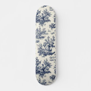 NOMADESAUSTRALIENS  Navy toile de Jouy Skateboard