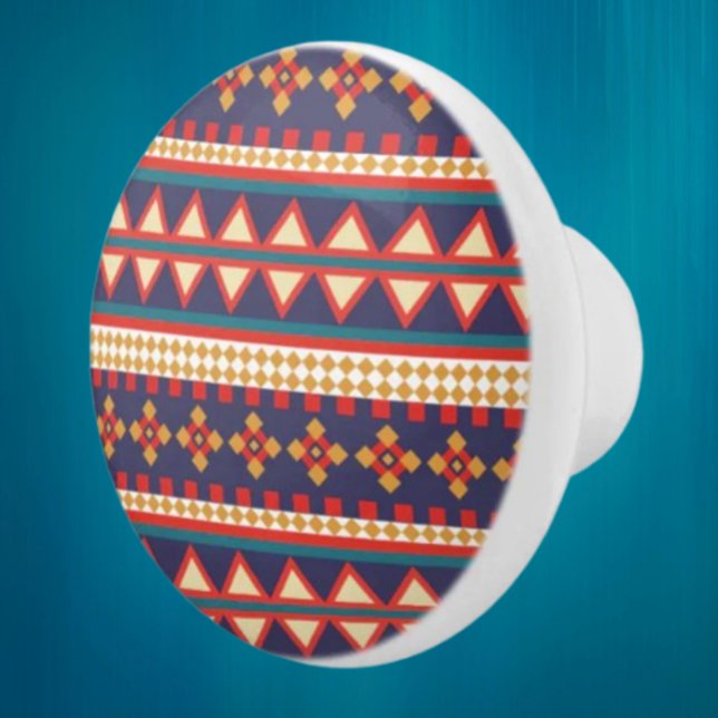 Nomadic Threads | Aztec Pattern Ceramic Knob (Creator Uploaded)