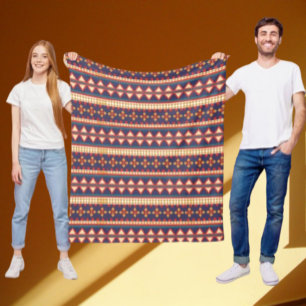 Nomadic Threads Aztec Pattern Fleece Blanket