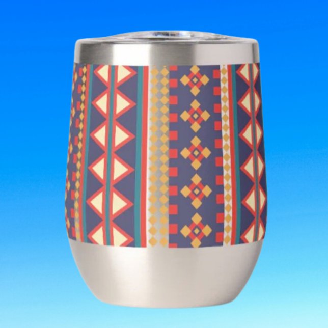 Nomadic Threads | Aztec Stemless Wine Tumbler (Creator Uploaded)