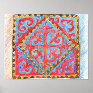 Nomadic wisdom. Traditional art of Central Asia Poster