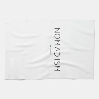 Nomadism Records Black Logo Tea Towel