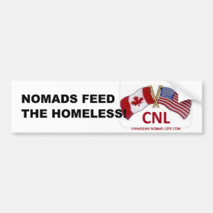 Nomads Feed The Homeless Bumper Sticker