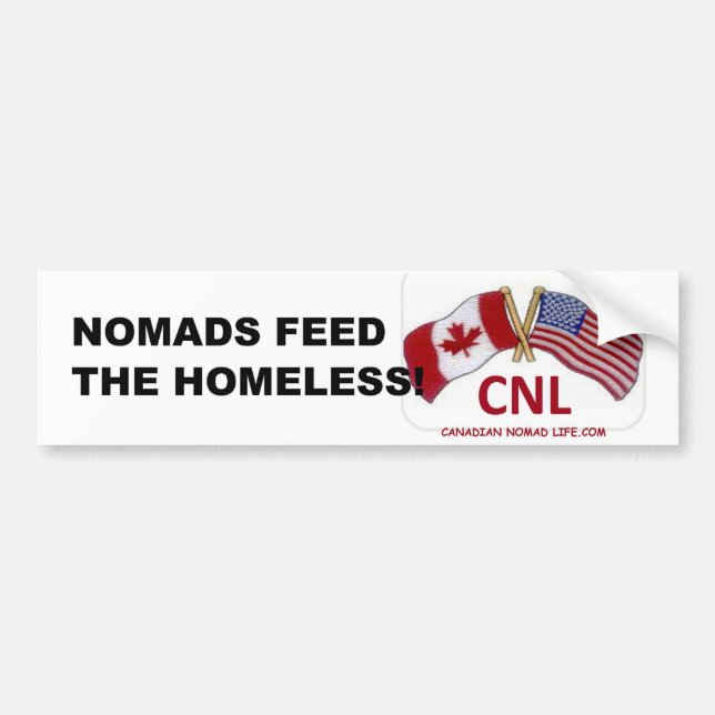 Nomads Feed The Homeless Bumper Sticker (Front)