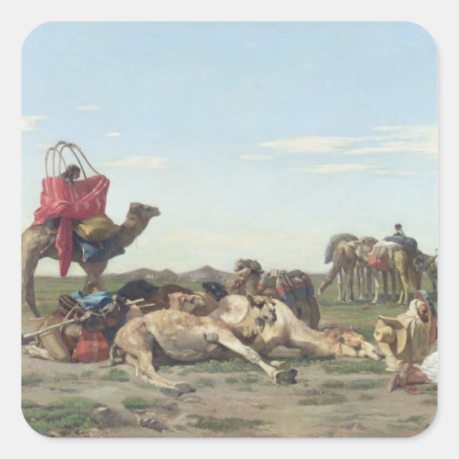 Nomads in the Desert, 1861 Square Sticker (Front)