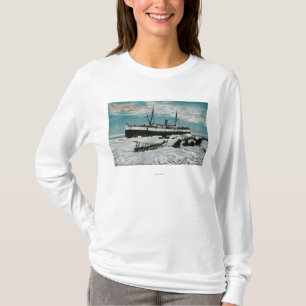 Nome, Alaska View of Steamer on Ice Edge T-Shirt