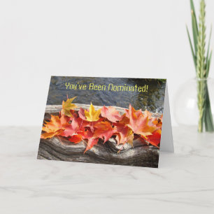 Nominated for Award Invitation Cards Tree Leaves