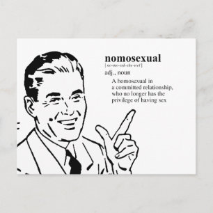 Nomosexual (definition) postcard