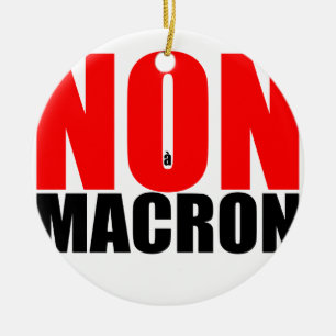 NON à MACRON Ceramic Ornament