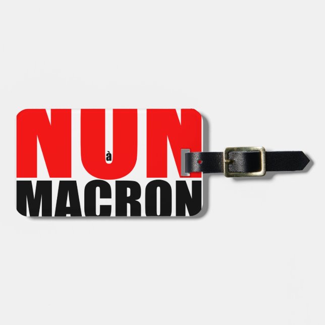 NON à MACRON Luggage Tag (Front Horizontal)