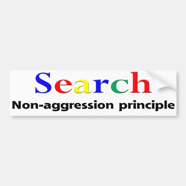 Non-Aggression Principle Bumper Sticker (Front)