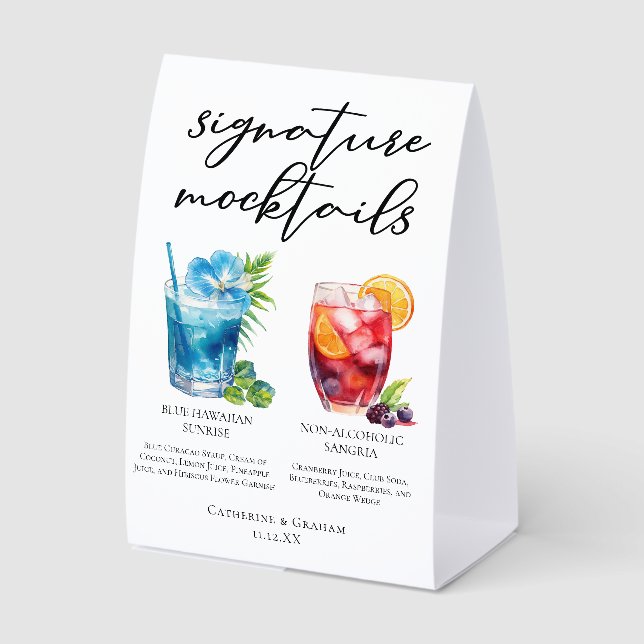 Non-Alcoholic Beach Wedding Mocktails (Front)