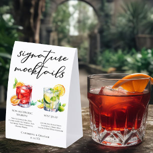 Non-Alcoholic Negroni Mint Julep Mocktails Menu