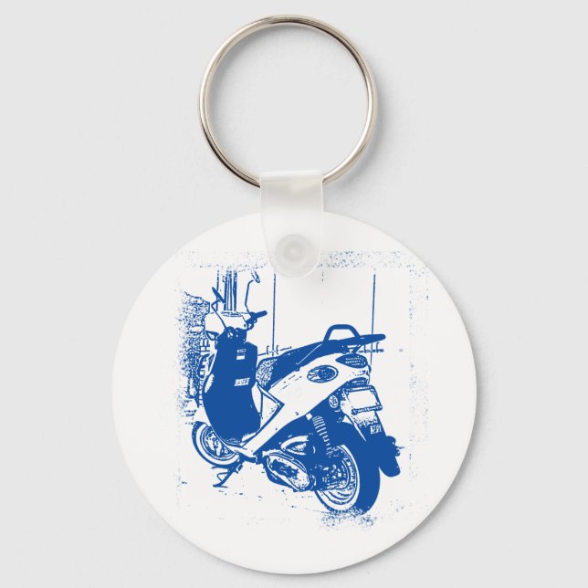Non Apparel Blue Buddy Scooter Key Ring (Front)