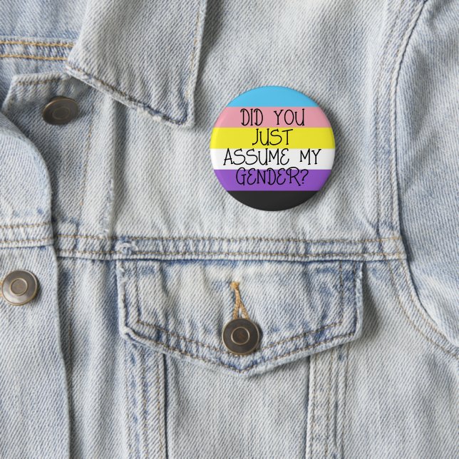 Non Binary  6 Cm Round Badge (In Situ)