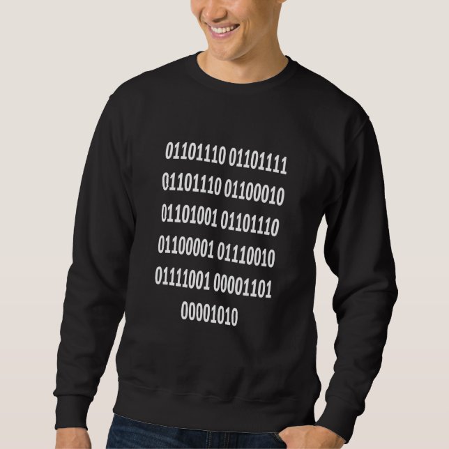 Non Binary Binary Sweatshirt (Front)