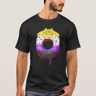 Non Binary Cat Pride Nonbinary Flag Colours T-Shirt