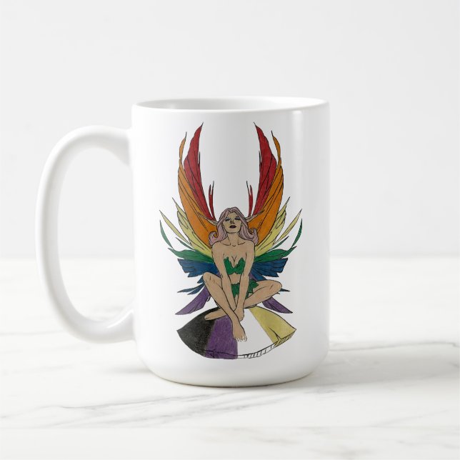 Non-binary Faerie Coffee Mug (Left)