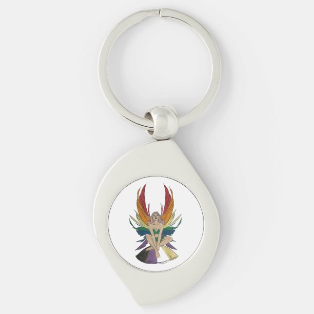 Non-binary Faerie Key Ring (Front)
