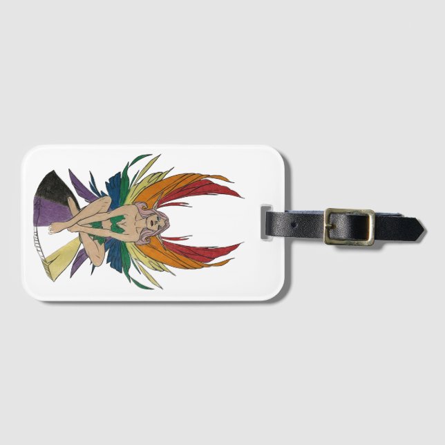 Non-binary Faerie Luggage Tag (Front Horizontal)
