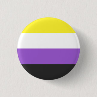 Non-Binary Flag 3 Cm Round Badge