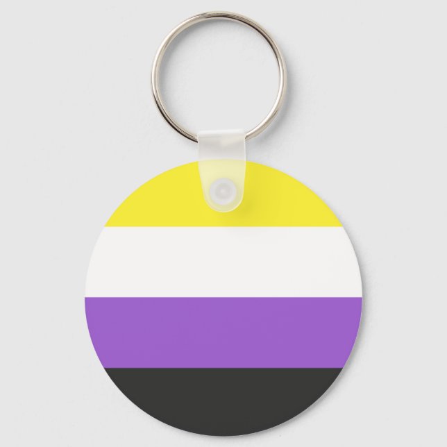 Non-Binary Flag Key Ring (Front)