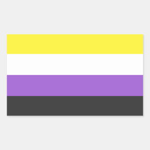 Non-Binary Flag Rectangular Sticker