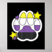 Non Binary Furry Paw Lgbtq Month Gay Rights Pride