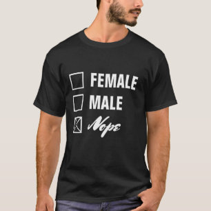Non-Binary Gender Checklist White Text T-Shirt
