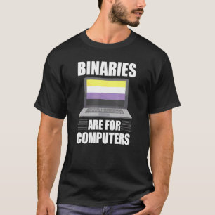 Non Binary Gender Identity Binaries Rainbow Lgbt T-Shirt