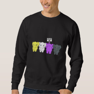 Non Binary Genderqueer Elephants Sweatshirt