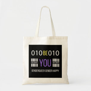 Non Binary Genderqueer Happy Tote Bag