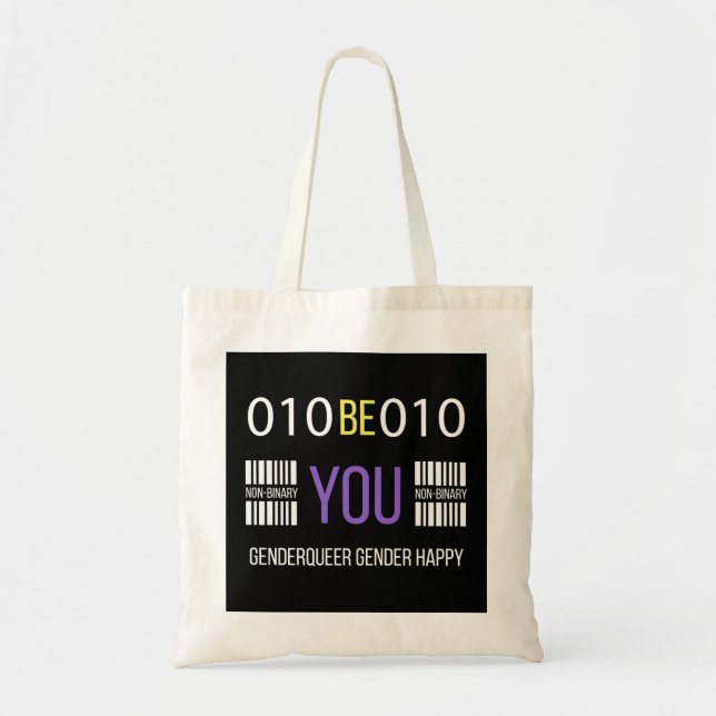 Non Binary Genderqueer Happy  Tote Bag (Front)