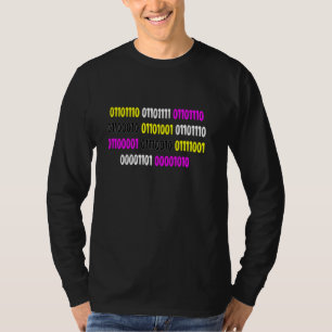 Non Binary In Binary  Flag Colours T-Shirt