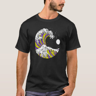 Non binary LGBTQ Enby Pride LGBT Nonbinary Japanes T-Shirt