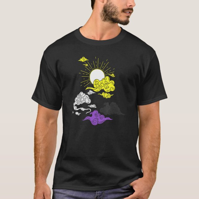 Non binary LGBTQ NB Pride Flag LGBT Nonbinary Japa T-Shirt (Front)