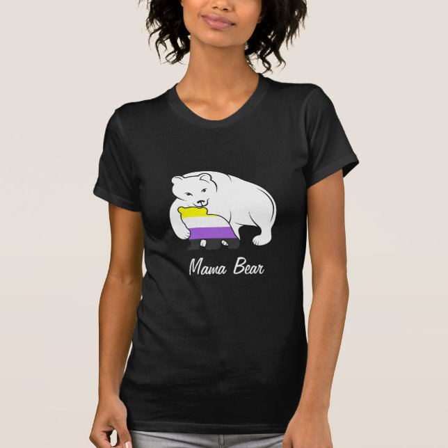 Non Binary Mama Bear Non-Binary Bear T-Shirt (Front)
