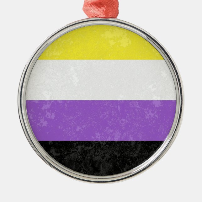 Non-Binary Metal Ornament (Front)