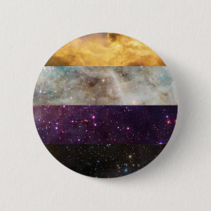 Non-binary nebula flag pin